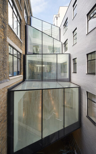 Bespoke glass atrium viewed from outside